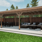 Douglas overkapping, 402 x 1164 cm Verando, Pure